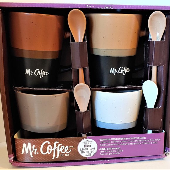 Mr Coffee Set of 4 Mugs 14oz [Stoneware] - Picture 2 of 3
